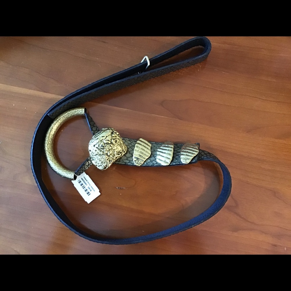 Belt with brass details